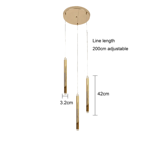 نجف مودرن ذهبي+اصفر12W