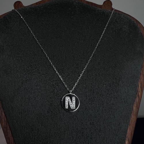 سلسال مع تعليقة حرف N فضة عيار 925
