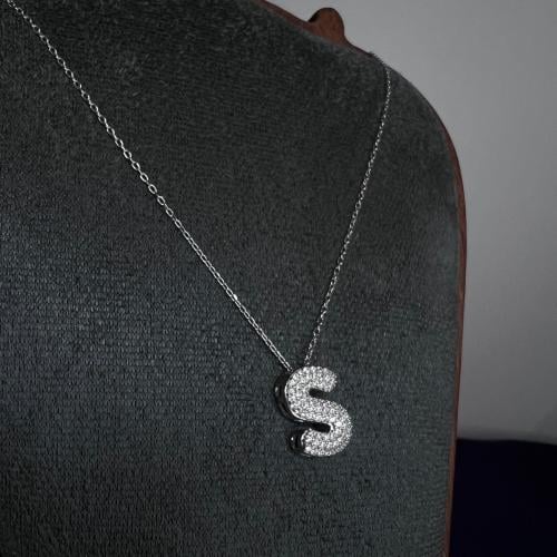 سلسال حرف S فضة عيار 925