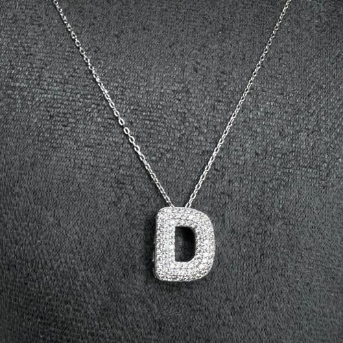 سلسال حرف D فضة عيار 925