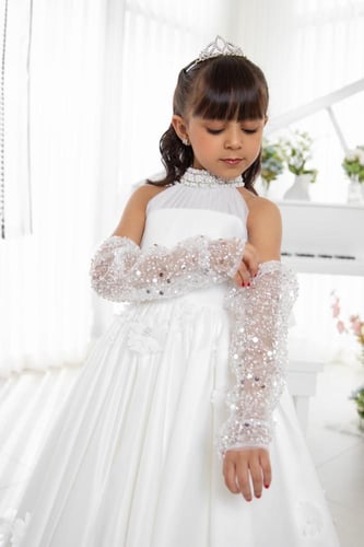 فستان مسك ابيض