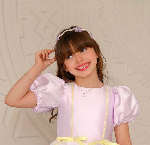 اكسسوار شعر اللولو مع الفراشات لون موف