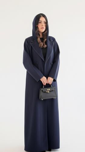 Abaya Riza, crepe navy blue, blazer navy blue, pad...