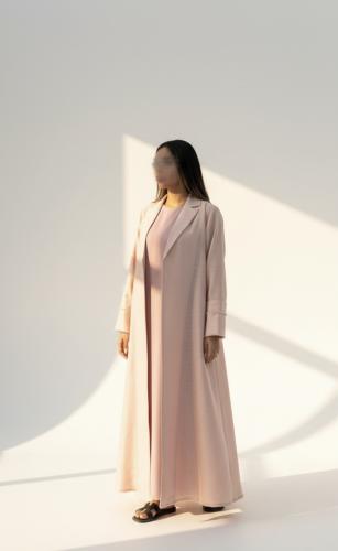 Sumaya abaya.. blazer material, with pearl edges o...