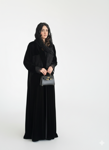 Fahda abaya .. luxurious velvet fabric and French...