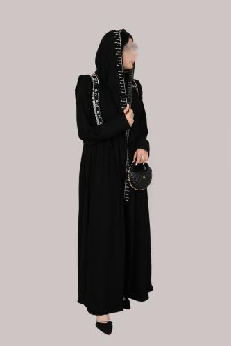 عباية وطن .. عبايه ستايل بليزر مع طرحه مطرزه ..