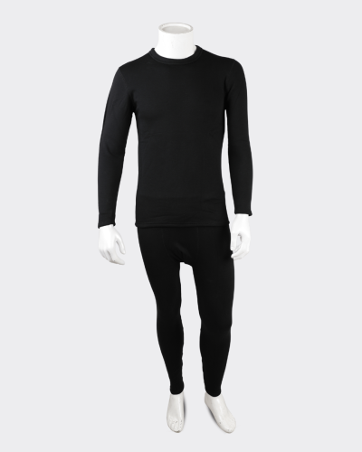 بيجامة دروش رجالي أسود - قطن