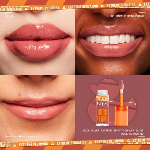 قلوس ملمع شفاه DUCK PLUMP من NYX درجة NUDE SWING 0...