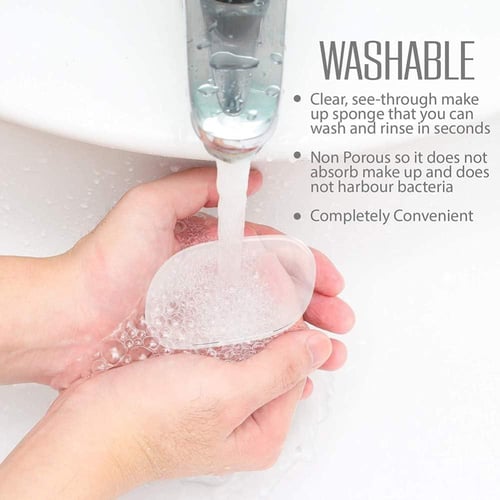 اسفنجة مكياج احترافية من جل السيليكون قابلة للغسل...