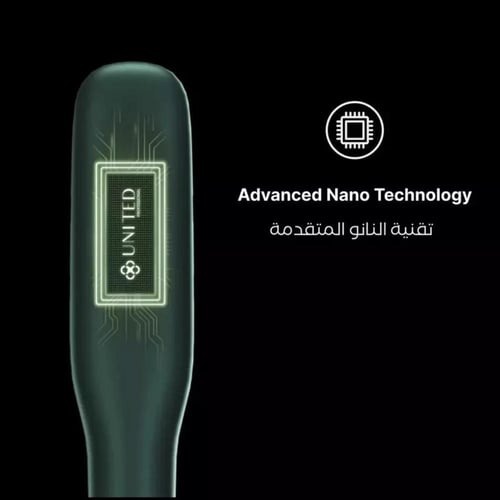 مشط حراري لتمليس وفرد الشعر الاحترافية من يونايتد...