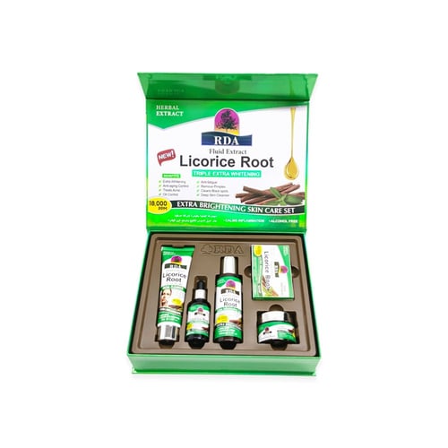 مجموعة عرق السوس للعناية بالبشرة 5 قطع من RDA