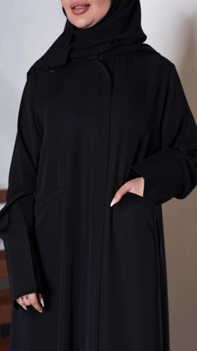 عباية كريب انترنت ملكي بسحاب مخفي وجيوب