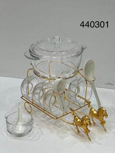 طقم صحون شوربه مع طبق خشاف رمضان