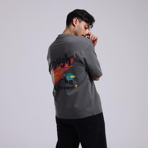 Oversized gray T-shirt