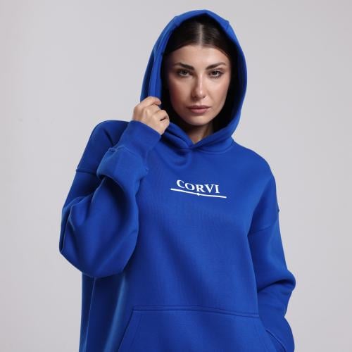Hoodie oversized blue
