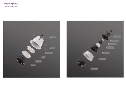 داون لايت سمارت 3 الوان متحرك CRI90-18W