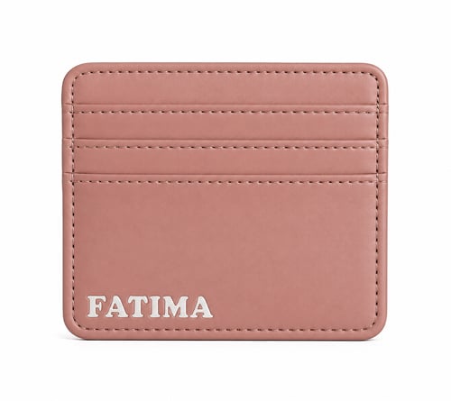 Wallet with name (Pink)