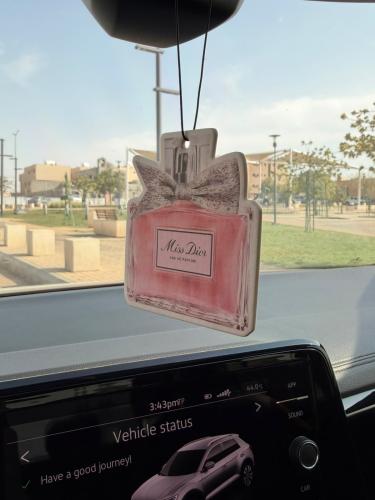 معطر سيارة MISS DIOR - عطر زهري، معلق على مرآة السيارة