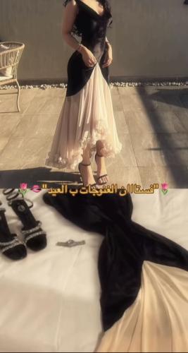 فستان الغنج مخملي وتحت شيفون