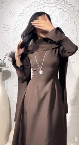 فستان سما بني جميل