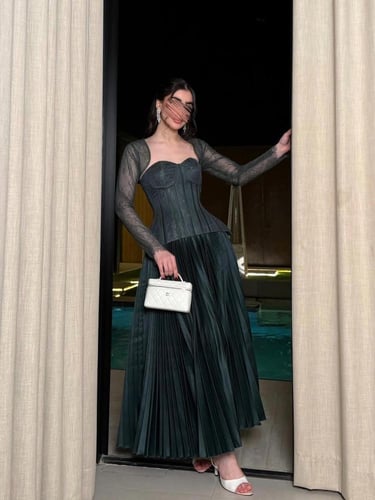 فستان سهره ميكادو ودانتيل