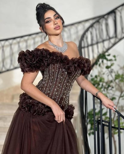 فستان سهره تفته تل تطريز