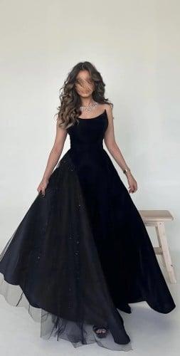 فستان اسود راقي