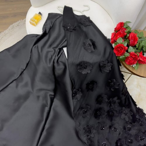 فستان اسود فخم LM23