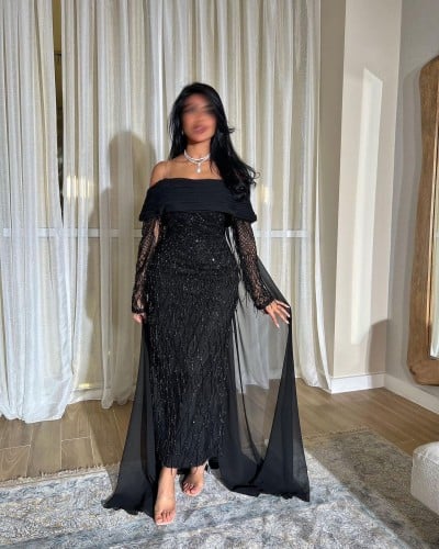 فستان اسود فخم