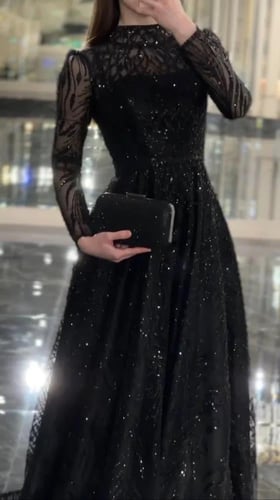 فستان اسود فخم LMR