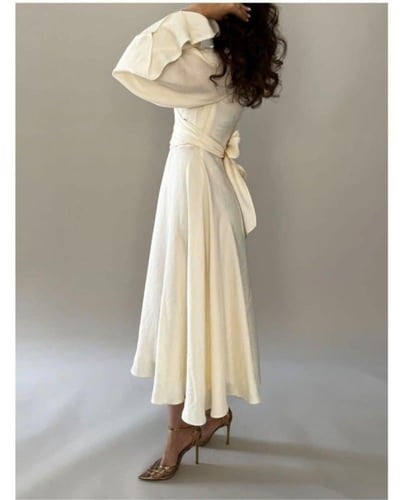 فستان ميد بأكمام