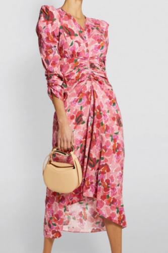 فستان مشجر فوشي