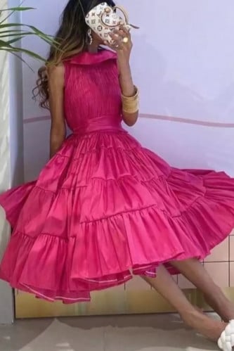 فستان تفتا مكشكش