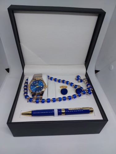 طقم ساعه وقلم ومساحة وكبك ضدالماء مع الضمان