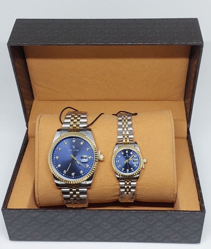 طقم ساعه رجالي وساعه نسائي ضد الماء