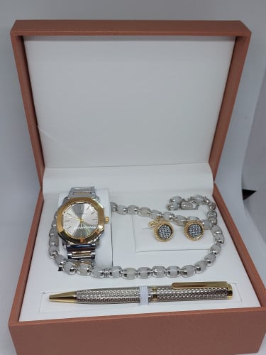 طقم ساعه وقلم ومساحة وكبك ضدالماء مع الضمان