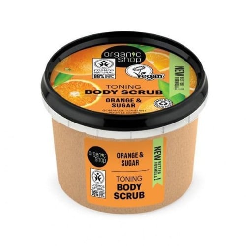 اورجانيك شوب مقشر للجسم بالبرتقال والسكر 250مل