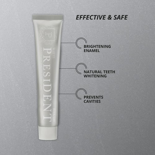 بريزدنت معجون اسنان تبييض يومي يزيل الجير ويمنع تس...