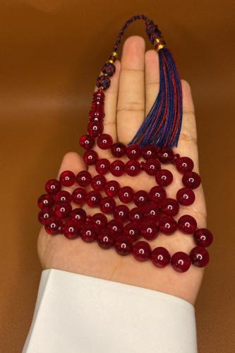 مسباح زعفراني احمر شفاف بشكة