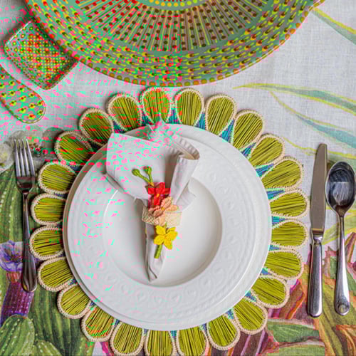 Drops Placemat Green (sold in set of 2)