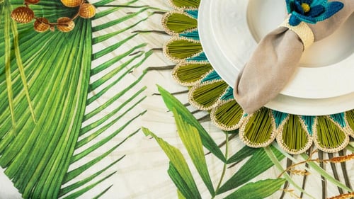 Drops Placemat Green (sold in set of 2)