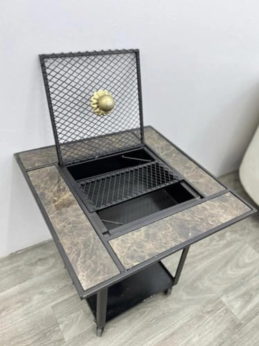 منقل مربع بحواف سراميك