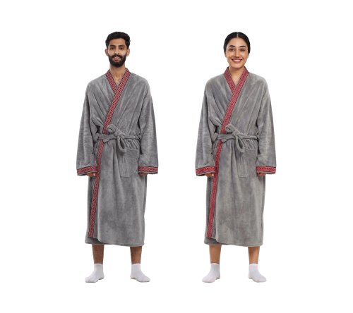 روب سعودي بدون هودي -رمادي غامق