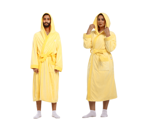 روب مع هودي - اصفر كناري