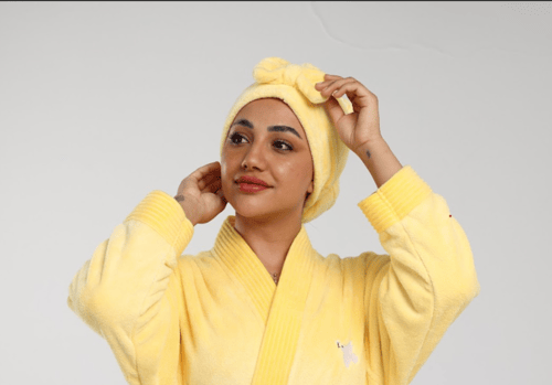 غطاء الراس 25*75 - اصفر كناري