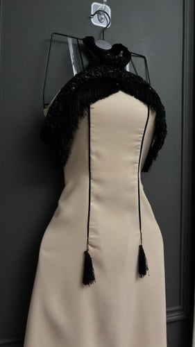 فستان سهرة تول مشجر استرتش