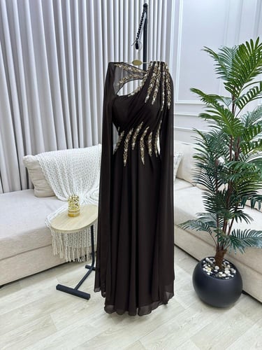 فستان سهره بني