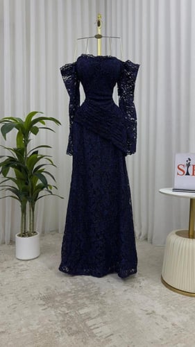 فستان دانتيل لمعه