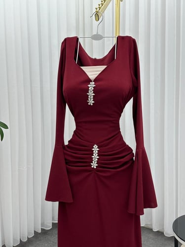 فستان كريب استرتش لكرا