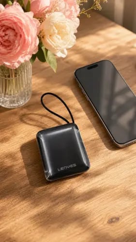 باور بنك Lenyes Mini - شحن سريع 22.5W مع كابلين مد...